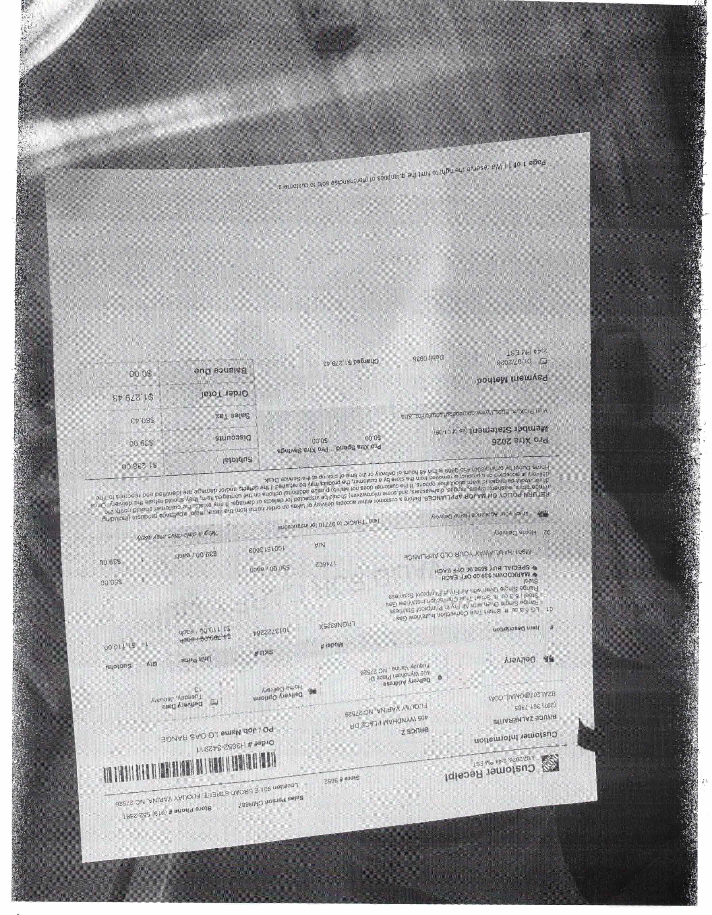 Upload Receipt